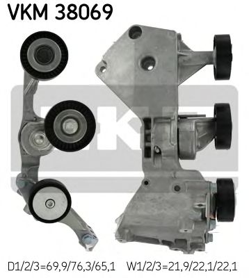 VKM 38069 SKF Ролик модуля натягувача ременя1